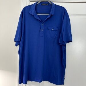 Polo Ralph Lauren Men's Short Sleeve Light Cotton Polo Top/Blue